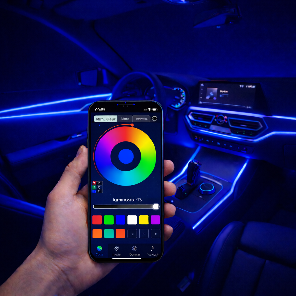 Kit d’Ambiance LED Intérieur Voiture - Installation invisible