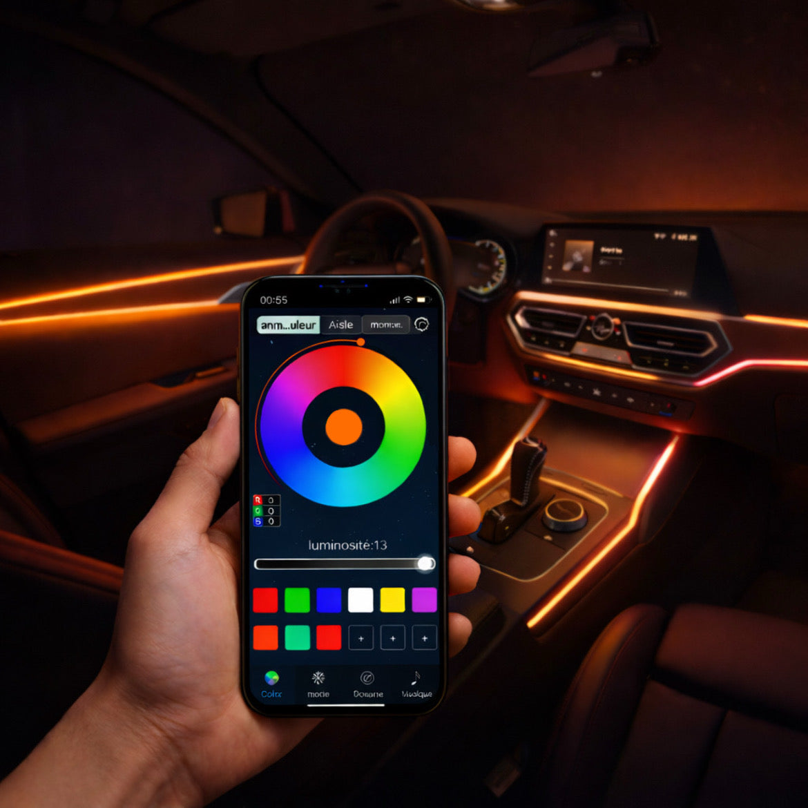 Kit d’Ambiance LED Intérieur Voiture